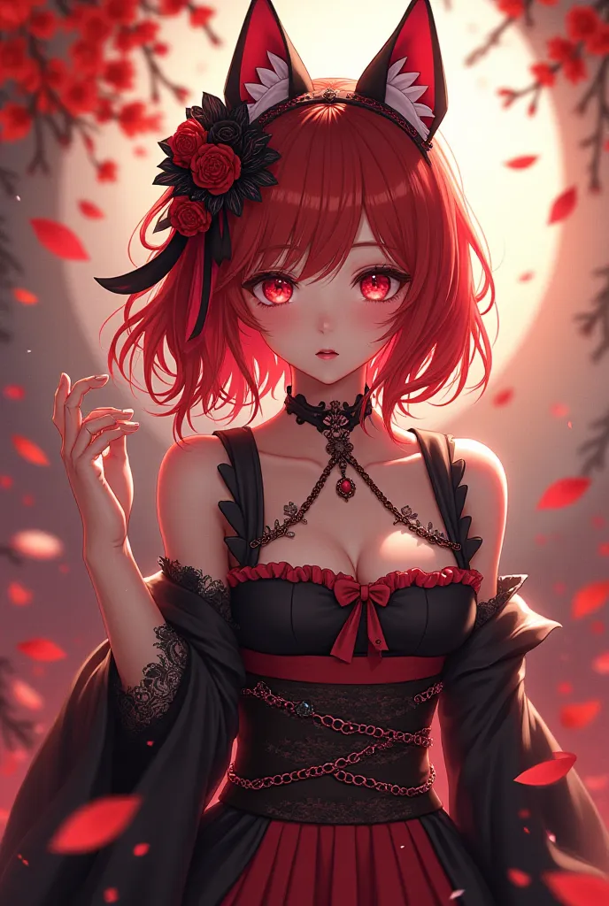 Beautiful Fantasy Illustrations」「Anime Style High Rendering Art」「elegant＆romantic gothic lolita style illustrations
・Delicately depicted beautiful girl characters
・Beast ears and tail、A design with a Japanese atmosphere while incorporating fantasy elements...