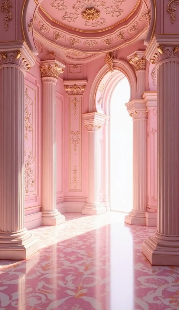 light pink palace interior background