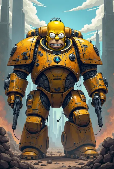 Do Homer Simpson like a Warhammer 40000, carton