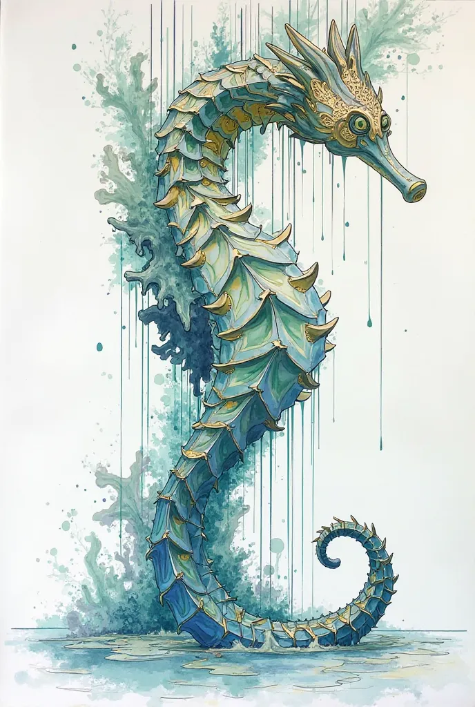 Hand-Drawn Sketch of a Seahorse-Inspired Visual Anchor Connecting Ceiling and Floor This hand-drawn sketch envisions a mesmerizing focal point that seamlessly connects the ceiling and floor, inspired by the fluid motion, intricate textures, and organic bea...