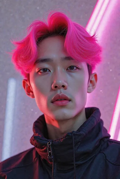 Picture of Korean male STREAMER with pink hair