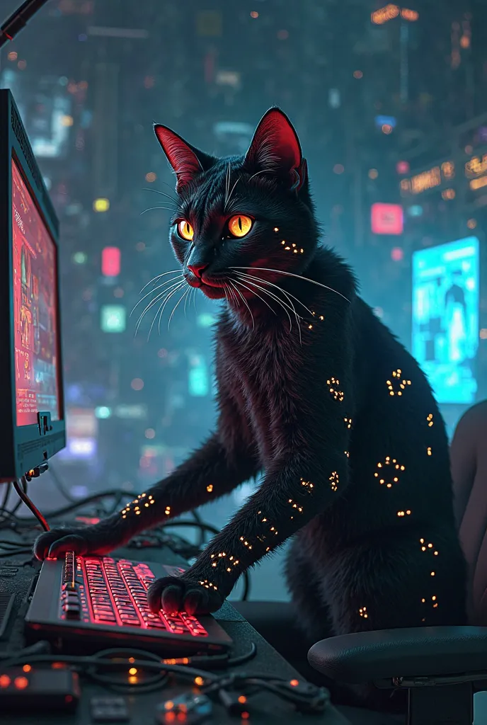 Create a hacker cat name carl Ricafort 