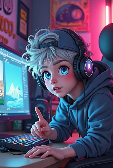 Close-up of Umabra-Wants to Be a Famous YouTube
ChatGPT said:
Here a detailed prompt to generate an image of a boy Who dreams of being a famous YouTuber:

Prompt:
" A age boy , with a modern and stylish look , sitting at his content creation table. He wear...