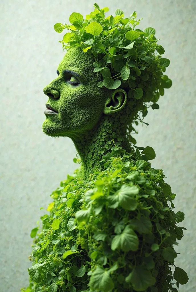 Photo of mustard greens resembling a man 
