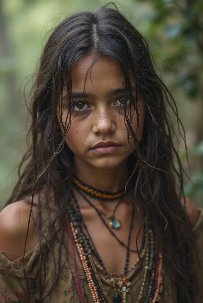 A bad-looking girl named Carren was treated this way only because her mother and father were former shamans with ghostly schemes and the villagers thought that their village was in a drought due to the sins of the girl's parents.