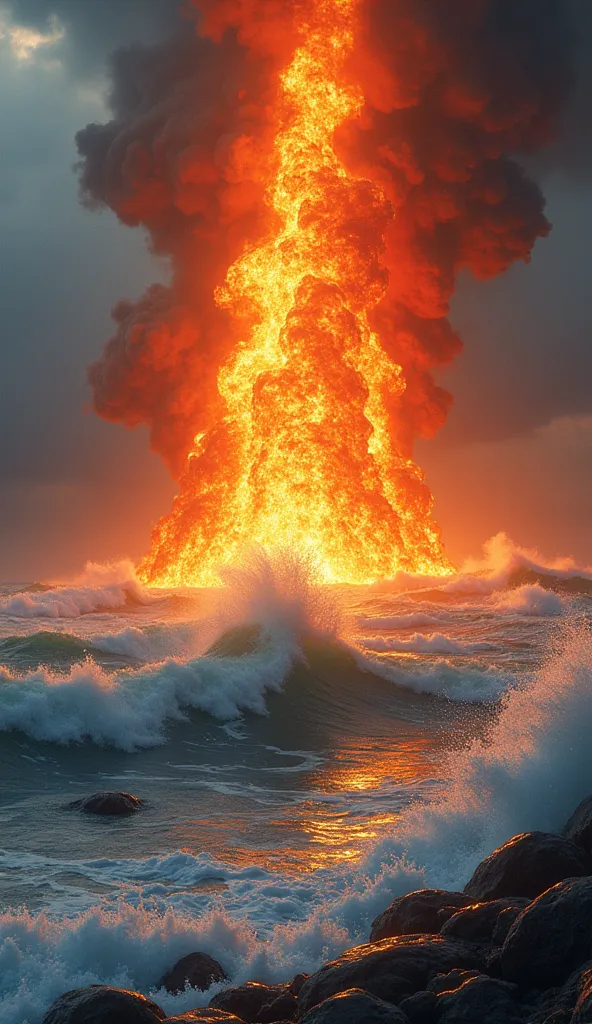 the burning of the flame, and the waves of the sea