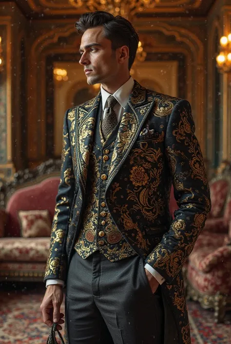 Make the suit look like fabric, but more elaborate 