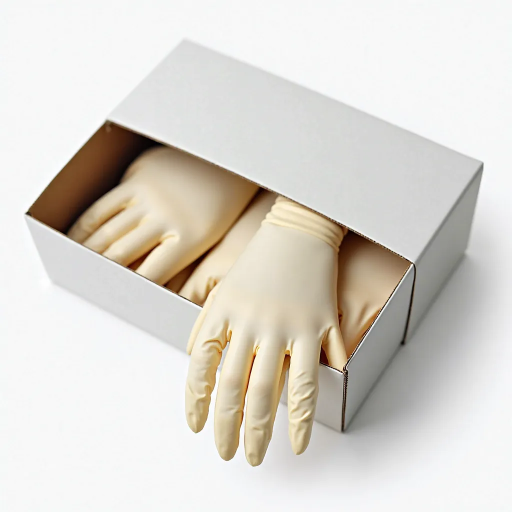 medical gloves in box.