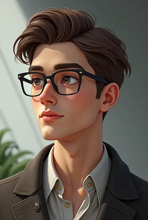 A good looking boy with glasses rectangular