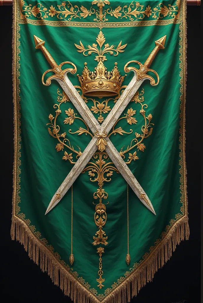 The flag of the elves is a magnificent sight to behold, a true symbol of their strength, grace, and eternal purpose. It features a rich, deep emerald backdrop that evokes the ancient forests and the timeless endurance of the elven people. In the center, a ...