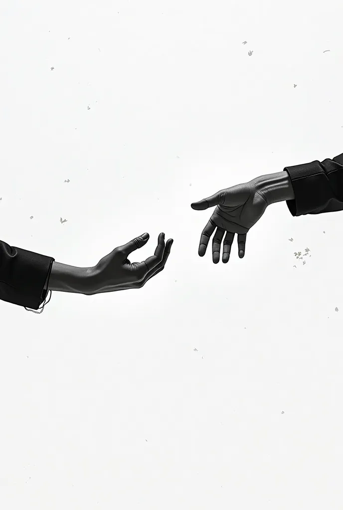  Song cover, style in minimalist style, black and white style, Male and female hands reach out to each other