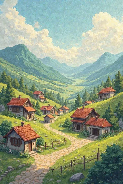  hometown tax、Explanatory diagram、Easy to Understand High Quality Pictures、realistic、4K、Creative Backgrounds、 Countryside、Traditional Settlements、Regional Buildings、 warm shade 、 bright light、Detailed composition 、Easy to Understand Designs