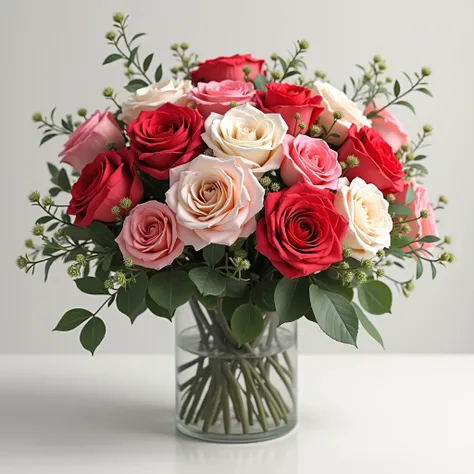 A large bouquet of roses, practical style
