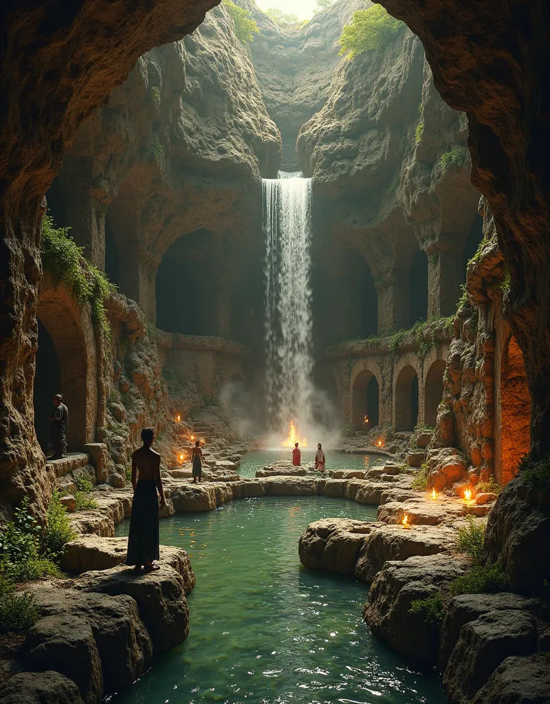 The temple of the great water spirit dark black africa. The air was thick with the scent of burning herbs, and the sound of running water echoed through the chamber.
Africa fantasy