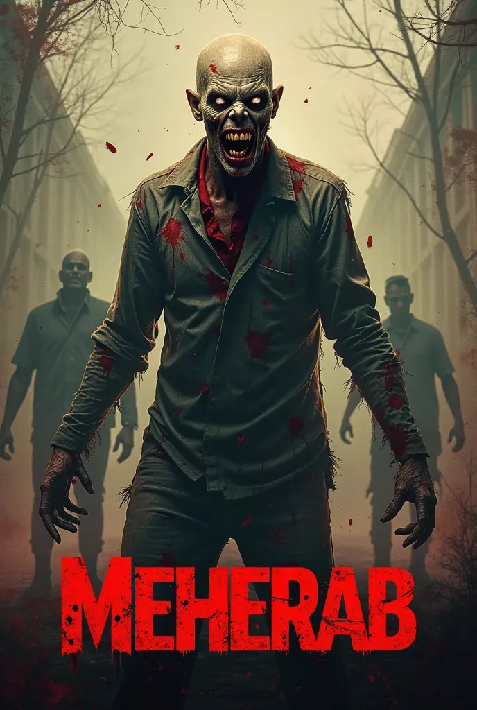 A zombie movie Poster. Movie name is "MEHERAB"