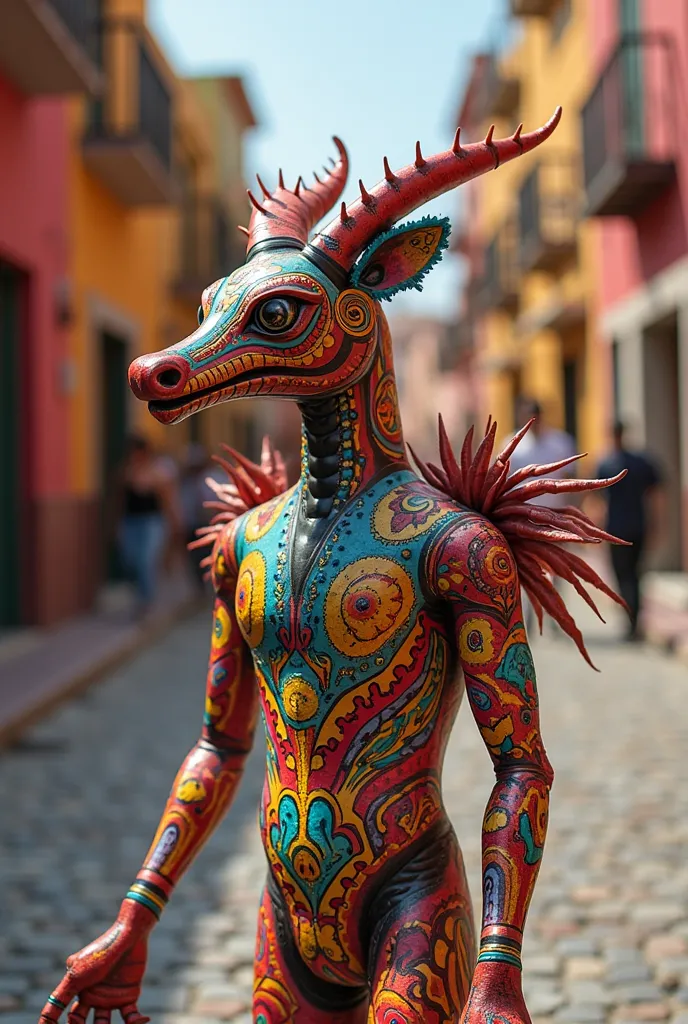 Realistic Mexican Alebrije costume from Oaxaca