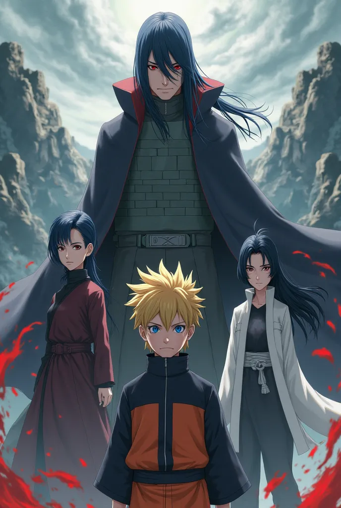 Hinata with boruto and madara