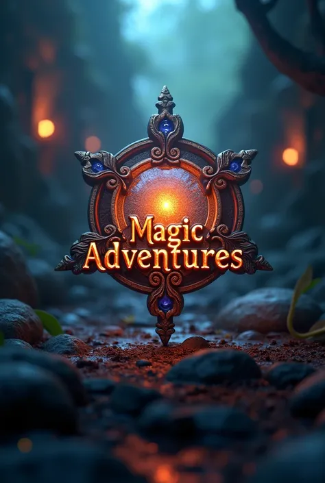 LOGO EM 4K E 3D COM UM SIMBOLO DE "Magic Adventures " AND DPS WRITE HOURS CENTRAL DIVISION picture face professional light 8k