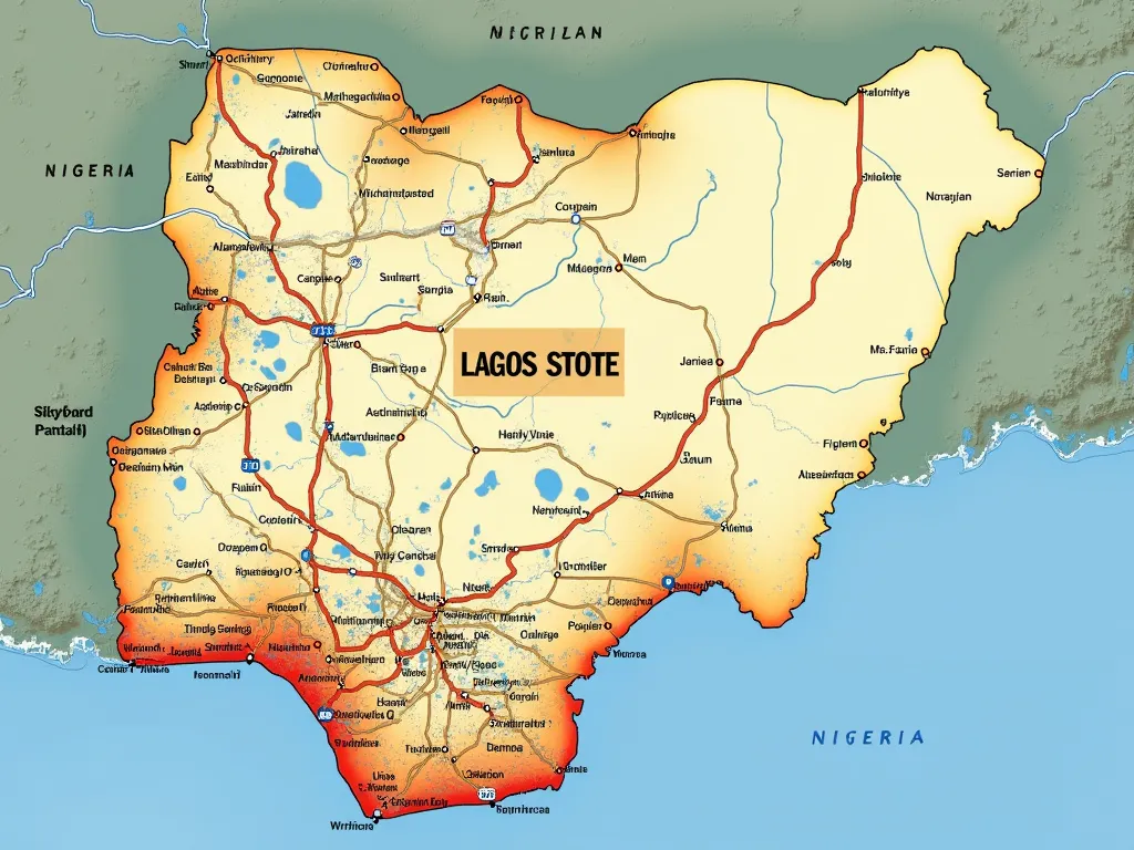 map of nigeria showing lagos state