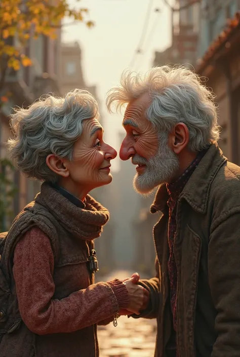 I need 3D animation style- old couple get separated 