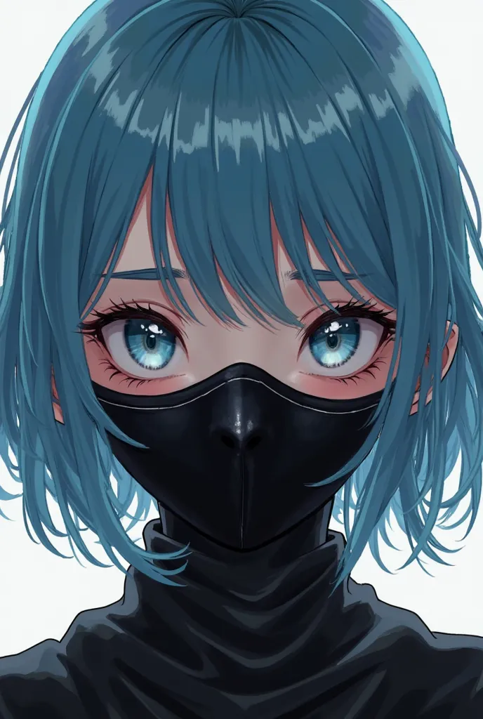 anime girl selfi with black mask