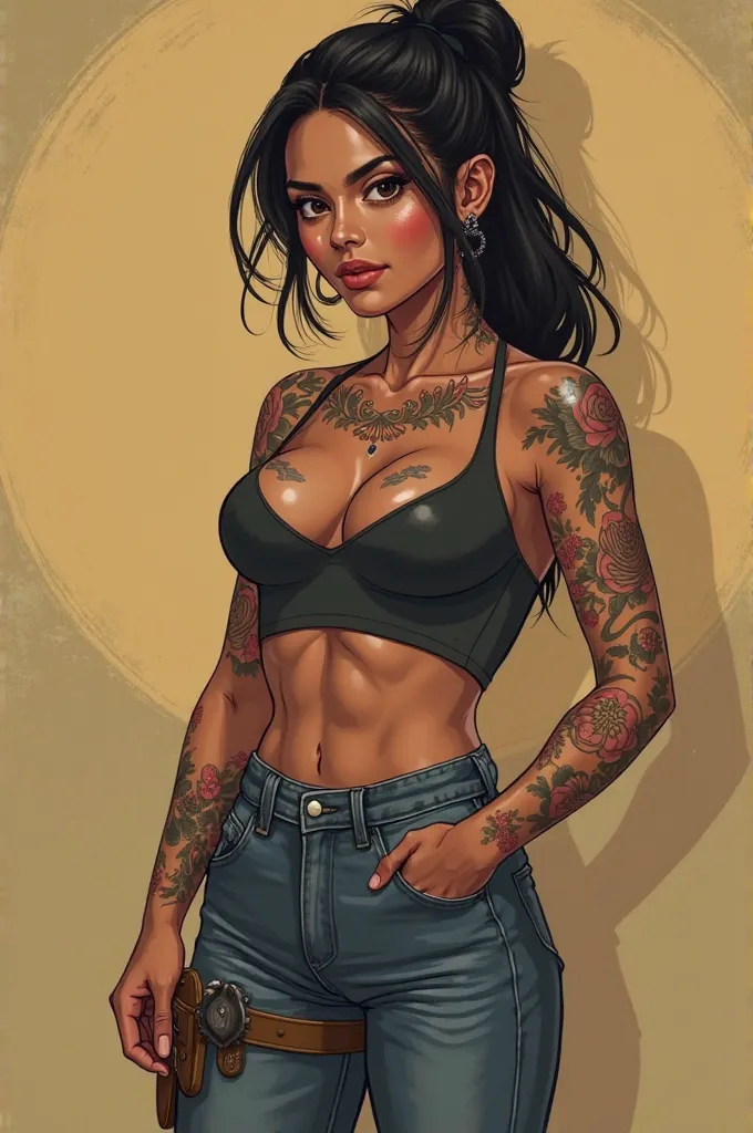 29 woman
served s overseas
badass 
loves to read books
has a few tatoos 
always helps people out
puts others before herself 
loves to cook
is also sarcastic
a stuborn Hispanic woman
5'7
she speaks Spanish, English, Russian, Italian and Chinese  fluently an...