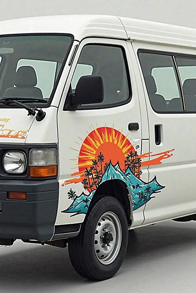 Sticker for my van toyota hiace 2000 model white