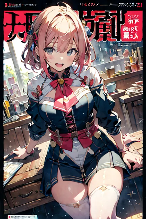  (masterpiece), (best quality), detailed, 1 girl, soro, (((beautiful detailed)))(cute face:1.2)3girl,Making otaku costumes, tv-game, Table, Sewing, sewing machine, isometric, Fabric, cat running around covered in sheets in the background(sharp lines:1.2)(c...