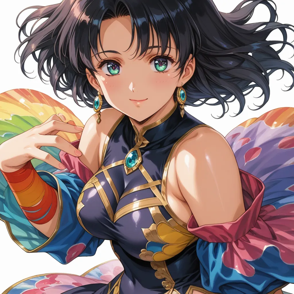 (masterpiece, Best Quality, official art:1.2), (colorful), perfect anatomy, Looking at the audience,one girl, alone, white background, floating colorful water, Ultra Precise Illustration,  High Details , Dynamic Angle,  beautiful detailed , 8k, 壊す smiling ...