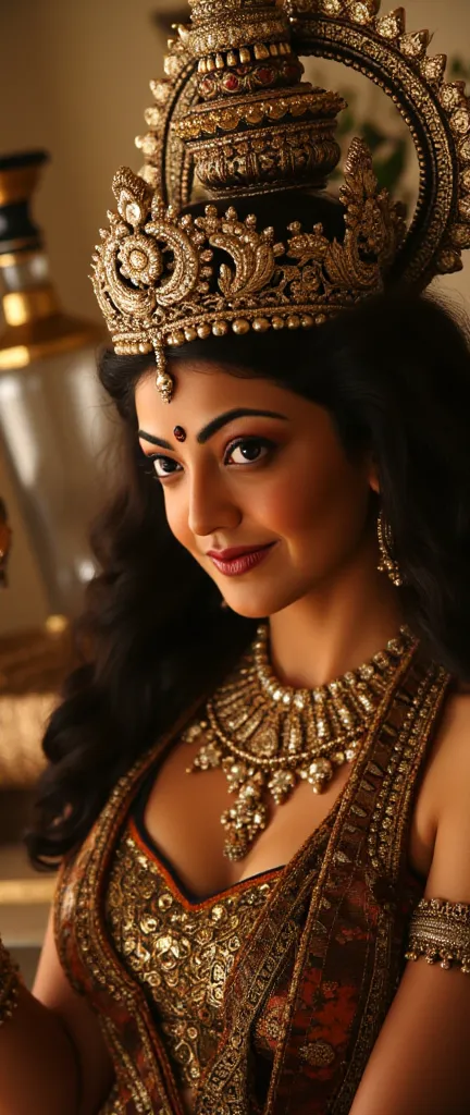 a beautiful powerful goddess durga, wearing a crown, hyper detailed, cinematic lighting, intricate details,photorealistic,8k,masterpiece,(best quality,4k,8k,highres,masterpiece:1.2),ultra-detailed,(realistic,photorealistic,photo-realistic:1.37),incredible ...