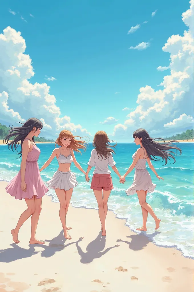 Image of girls on the beach