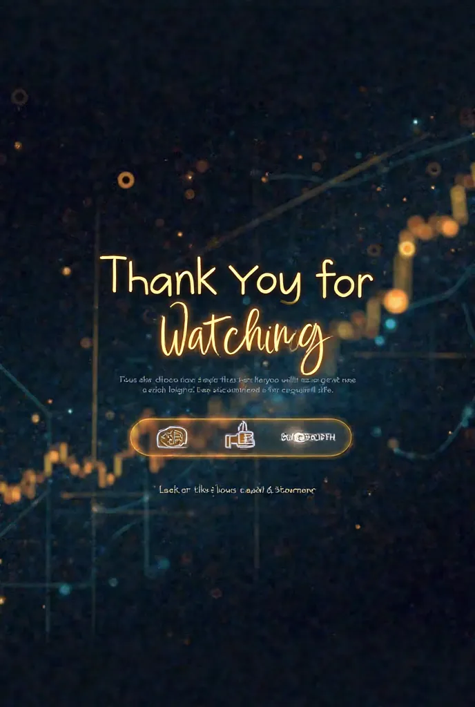 A sleek and modern digital background with a futuristic theme, featuring subtle AI-related elements like circuit patterns or a glowing neural network. A dynamic ‘Thank You for Watching’ message appears in a stylish font, with social media icons for liking,...