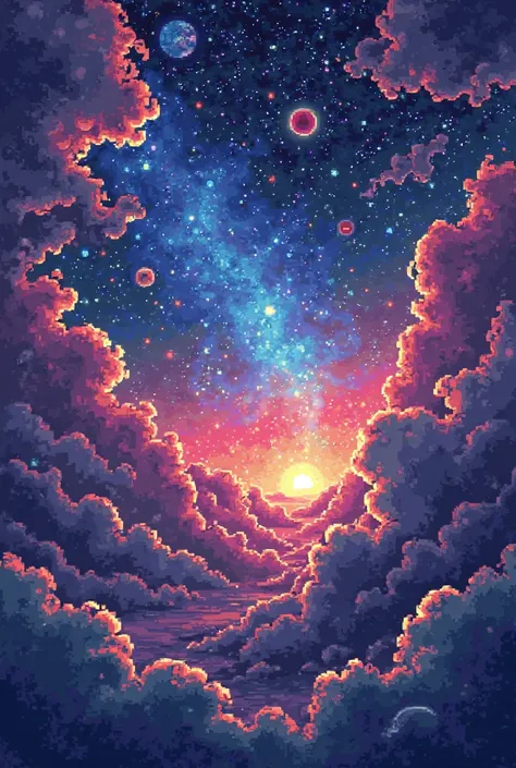 8bits galaxy background