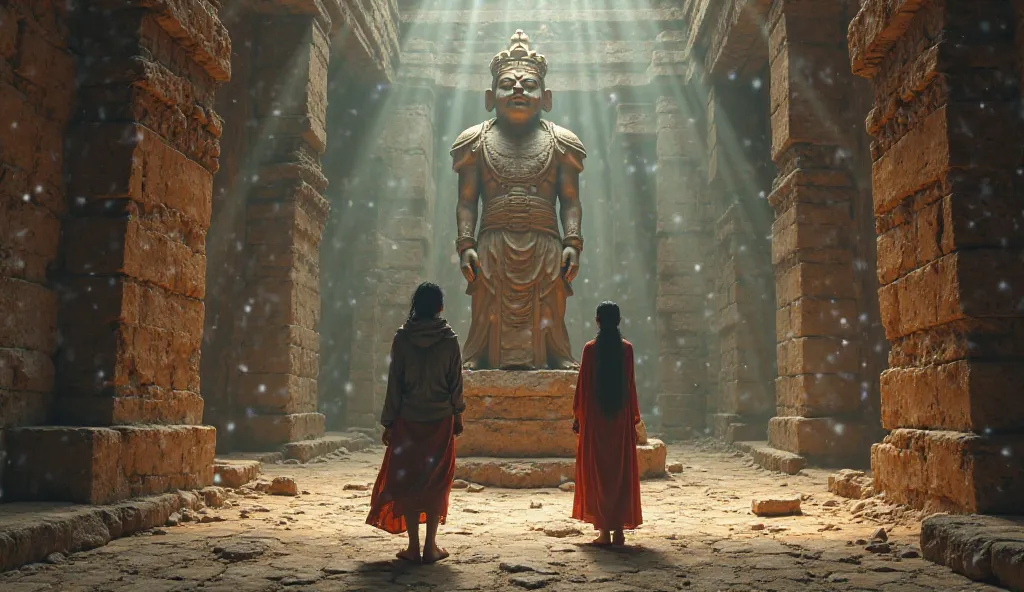 They finally reached an ancient temple where a stone statue of a warrior stood. As they ayaz 24 years old and zoya girl 22 years old stepped forward, the statue came to life! It asked, “What is the greatest treasure in the world?”
