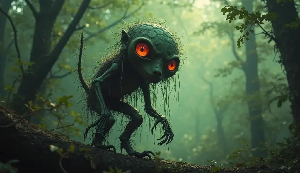 The forest ghosts of Thailand are called Phi Kong Koi, which are small in size, the size of monkeys or gibbons. They have a large head and a flat nose, long green, red eyes, and breathing holes on their faces. They look like skeletal skeletons and have lon...