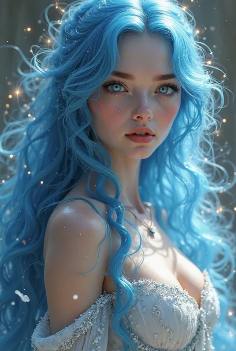 Princess, silver eyes, blue hair, elegant posture and a more magnificent face than anyone else.