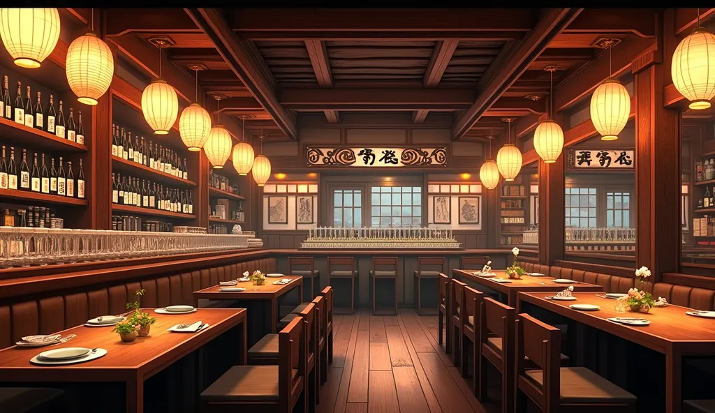 izakaya background, no people