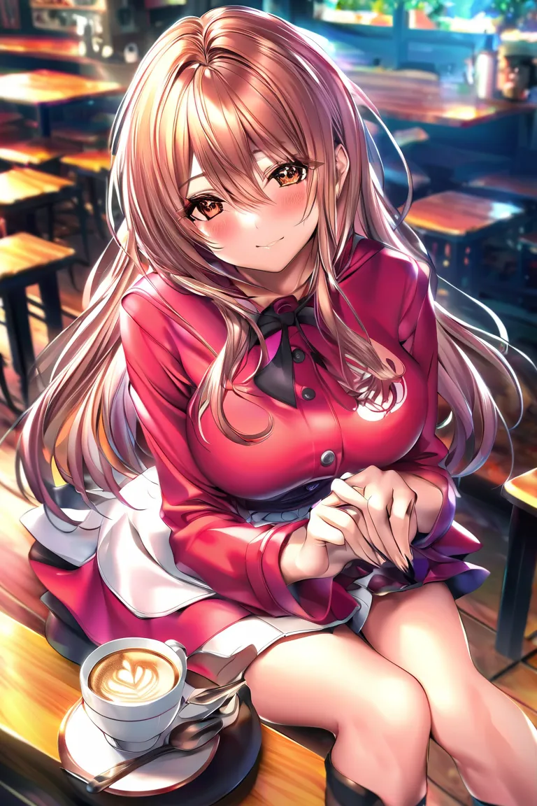 (Best Quality:1.2,  Anime Artwork ,  anime style,  studio anime , very well detailed,  latest,  vibrant, anime coloring, high contrast,  masterpiece:1.2, Best Quality, Aesthetics at its best),  Beautiful Thighs, brown hair, , Perfect body lines, skin with ...