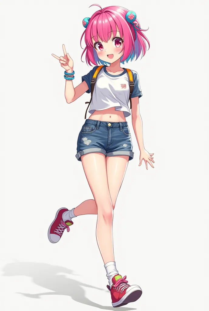 anime chan in shorts