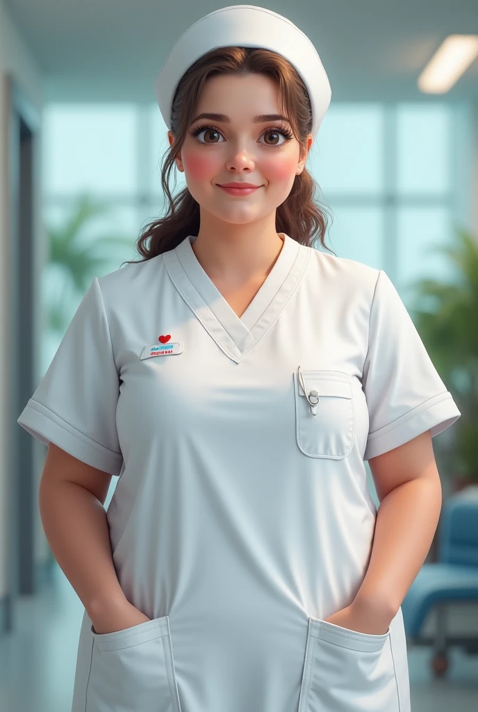 A female chubby nurse