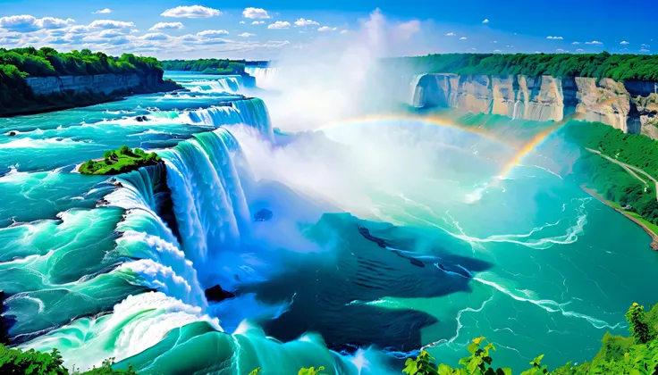 (Best Quality),(masterpiece:1.2),(very well detailed:1.2), Ultra High Resolution ,RAW color photos,8k, Expansive Landscape Photos ,Spectacular landscapes,realistic pictures,Detailed photos,written boundary depth,sharp concentration, in the cloud,(Niagar...