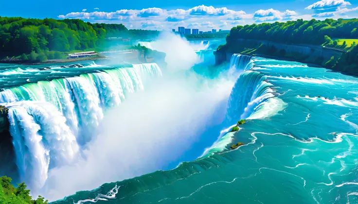 (Best Quality),(masterpiece:1.2),(very well detailed:1.2), Ultra High Resolution ,RAW color photos,8k, Expansive Landscape Photos ,Spectacular landscapes,realistic pictures,Detailed photos,written boundary depth,sharp concentration, in the cloud,(Niagar...