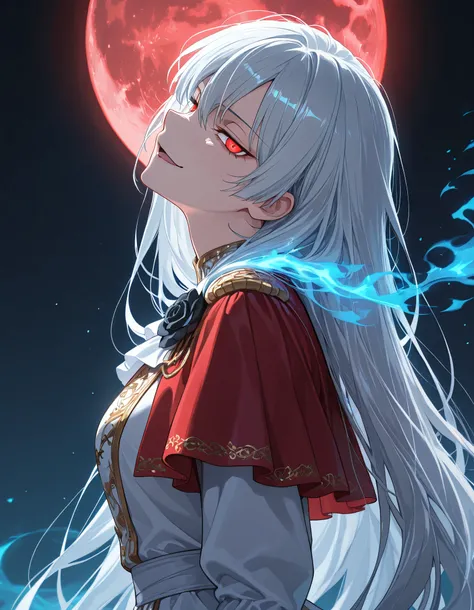 (upper body shot, close up shot, solo:1.7), bailing_magic_circle,magic circle,magic array, detailxl, Anime illustration, detailed anime artstyle, cinematic, volumetric lighting, clear sky, evening, cold light, colorful, light reflection, (head tilt, lookin...