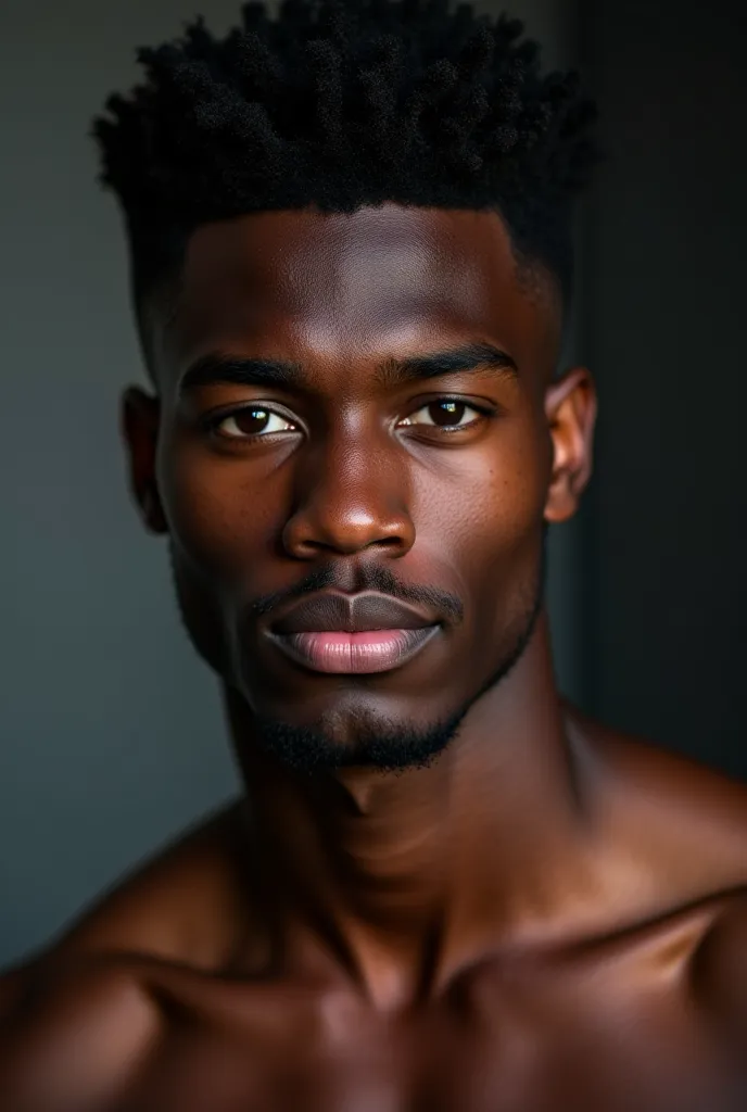 Of af a black african man with handsome face, nice jawline and athletic 