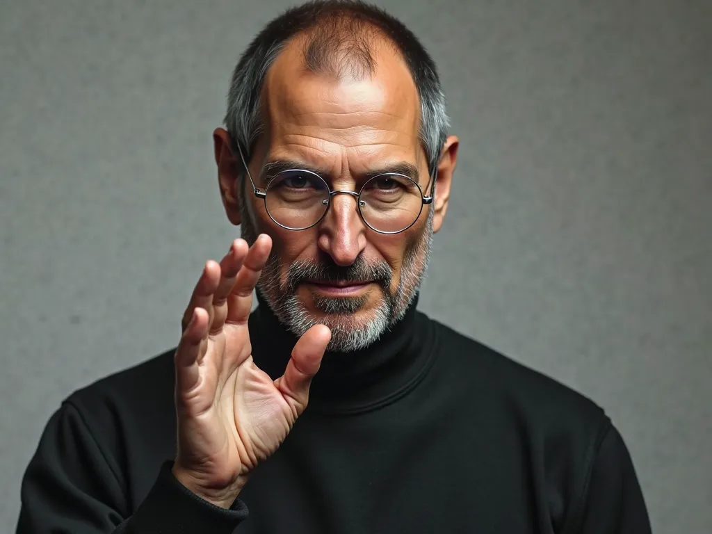 steve jobs giving advice using his hand