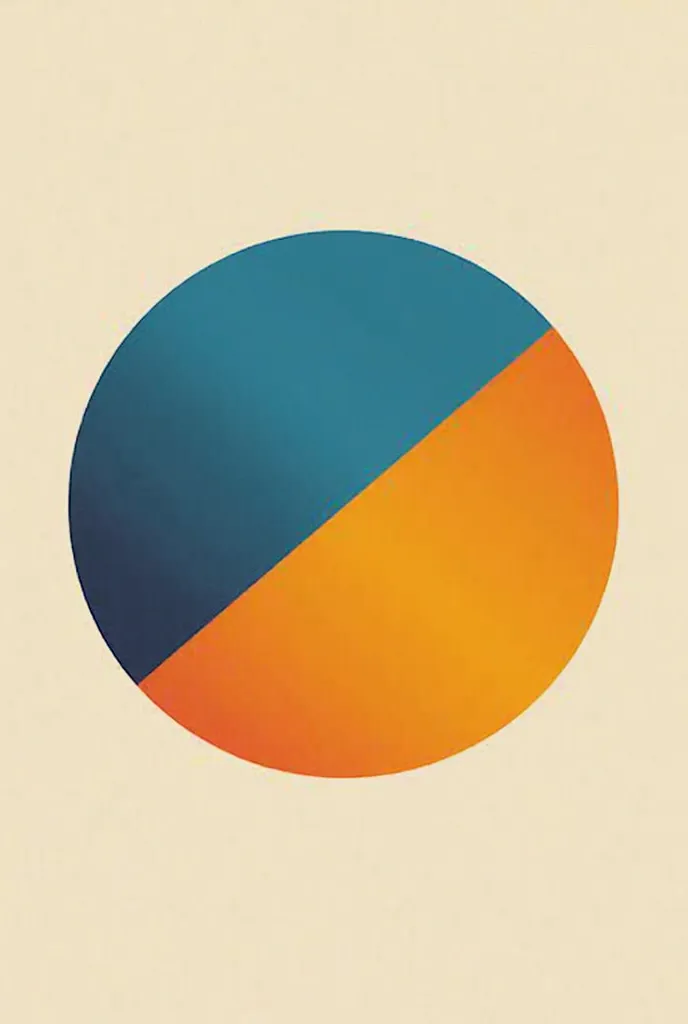 circle half orange, half blue