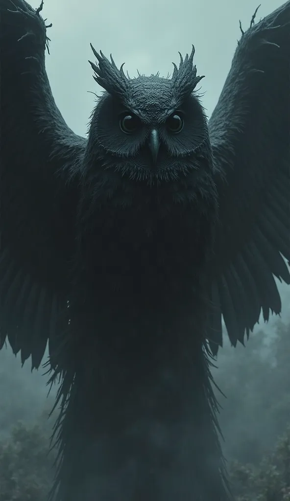 An enormous owl with feathers as black as the abyss, its face completely smooth, lacking eyes or a beak. It moves without making a sound, drifting through the night like a whisper of death. When it spreads its wings, spectral tendrils reach out, pulling un...