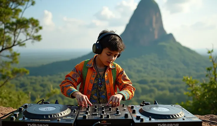 get a thumbnail a boy dj the song on the sigiriya rock in srilanka 