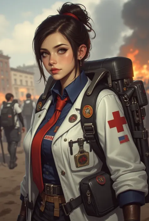 Medic from Team Fortress 2 but female