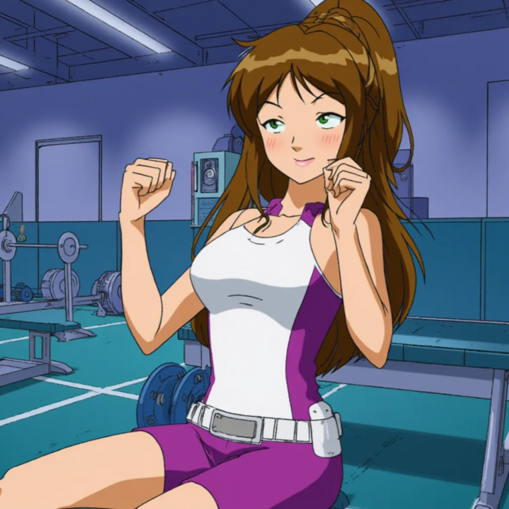 source_anime, gym, 
,anime style